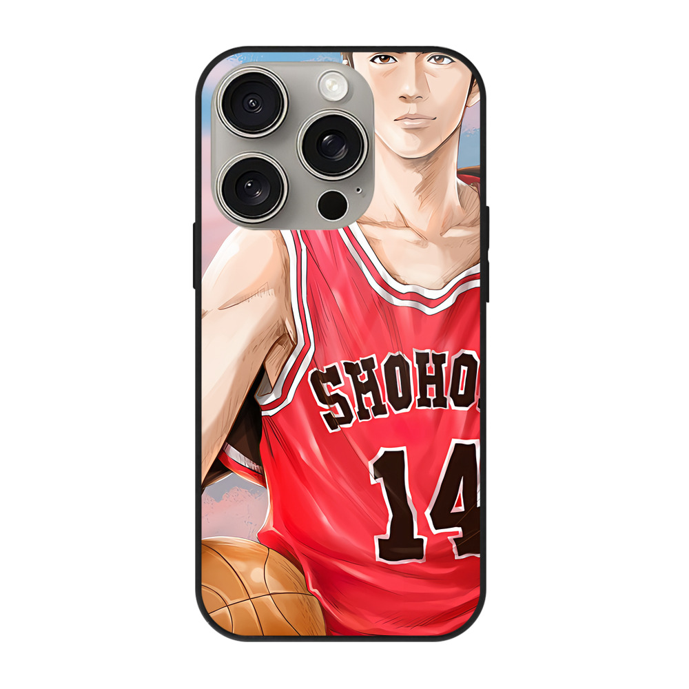 （画像用） SLAM DUNK／スラムダンク 【iPhone15Pro対応】スマホケース 耐衝撃＆黄変防止 背面ガラス