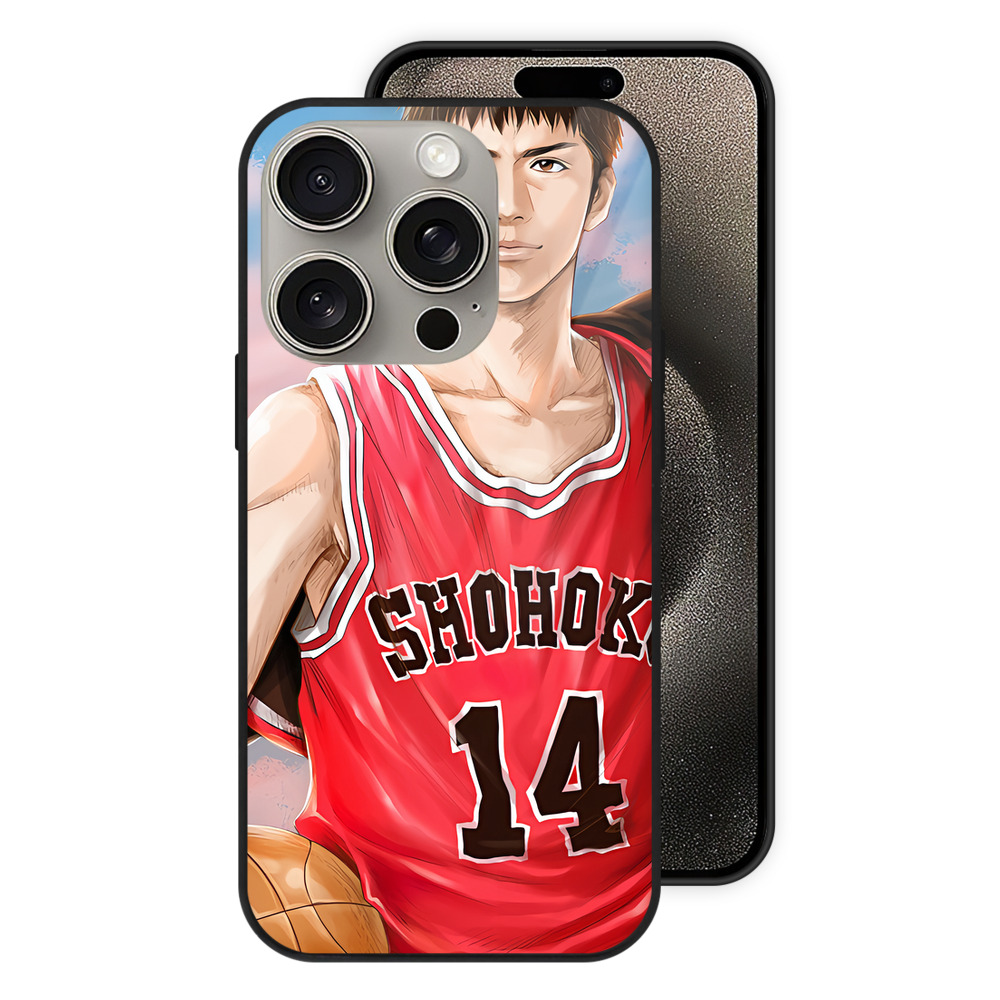 SLAM DUNK／スラムダンク 【iPhone15Pro対応】スマホケース 耐衝撃＆黄変防止 背面ガラス