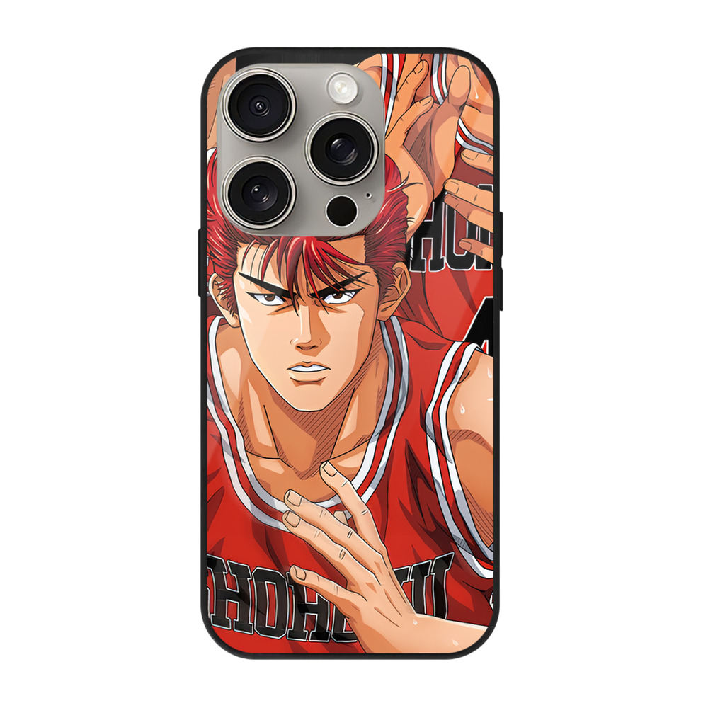 SLAM DUNK／スラムダンク 【iPhone15Pro対応】スマホケース 耐衝撃＆黄変防止 背面ガラス
