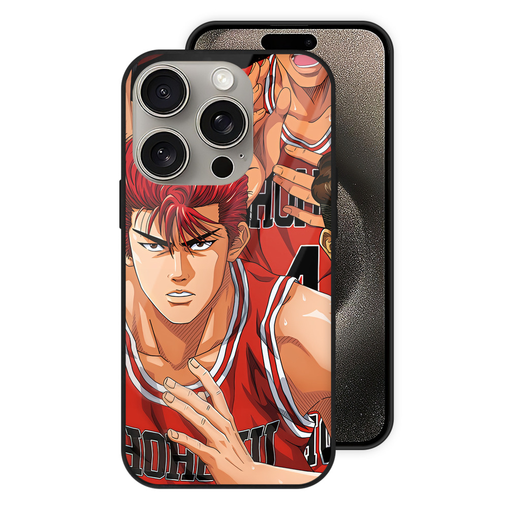 SLAM DUNK／スラムダンク 【iPhone15Pro対応】スマホケース 耐衝撃＆黄変防止 背面ガラス