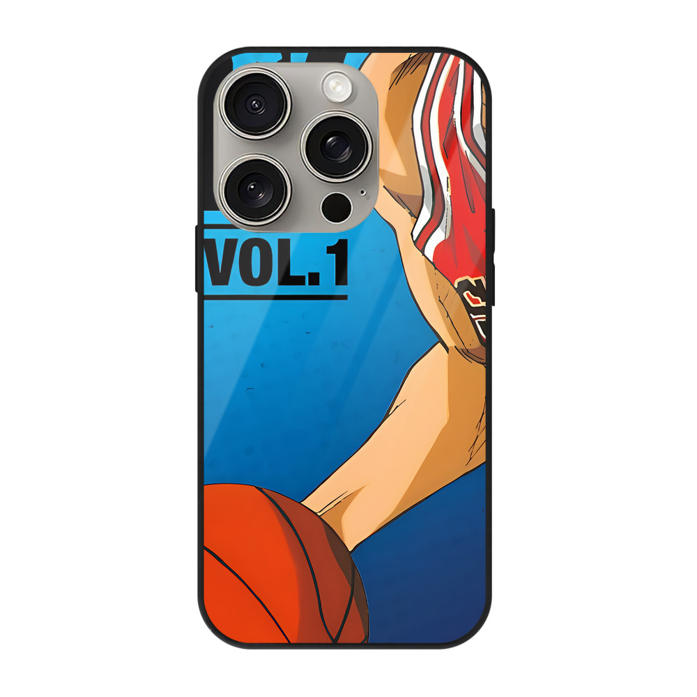 SLAM DUNK／スラムダンク 【iPhone15Pro対応】スマホケース 耐衝撃＆黄変防止 背面ガラス
