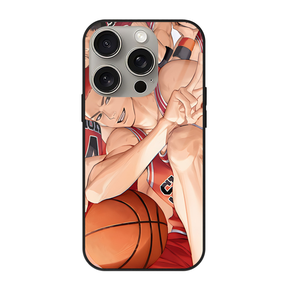SLAM DUNK／スラムダンク 【iPhone15Pro対応】スマホケース 耐衝撃＆黄変防止 背面ガラス