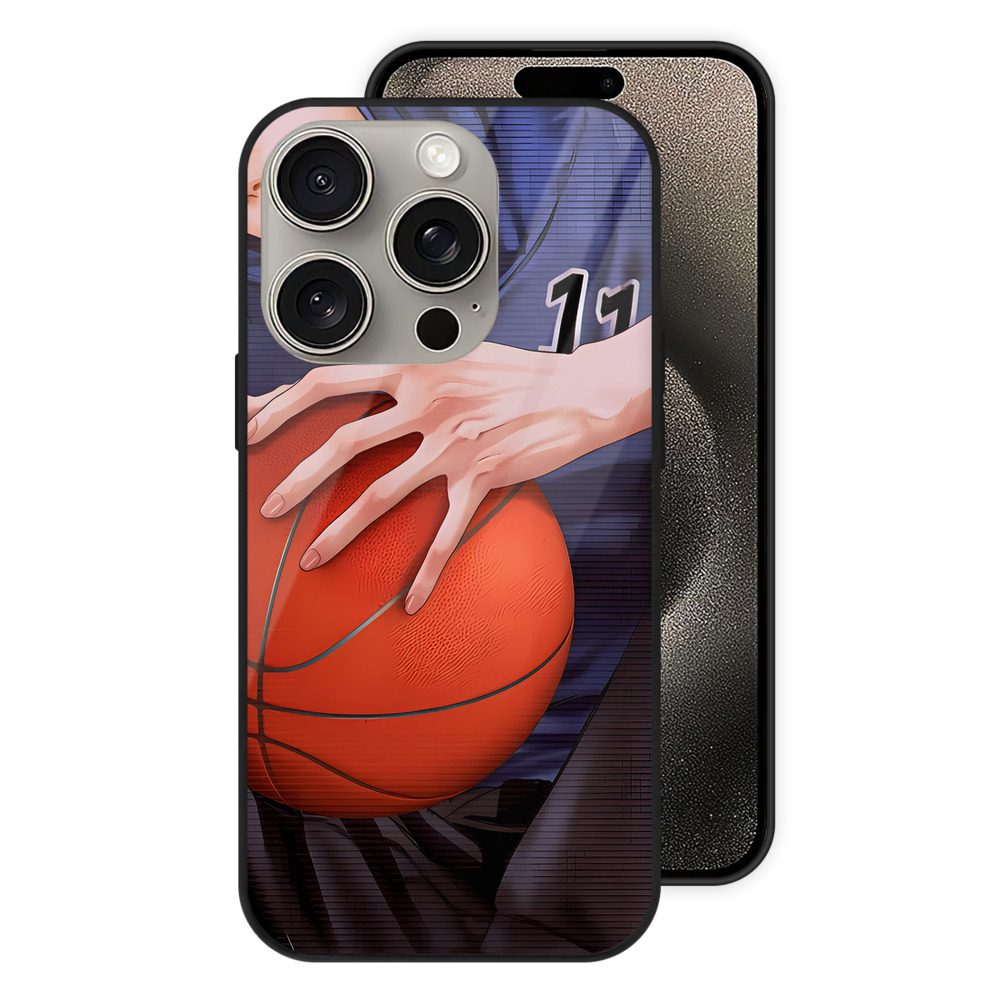 （画像用） SLAM DUNK／スラムダンク 【iPhone15Pro対応】スマホケース 耐衝撃＆黄変防止 背面ガラス