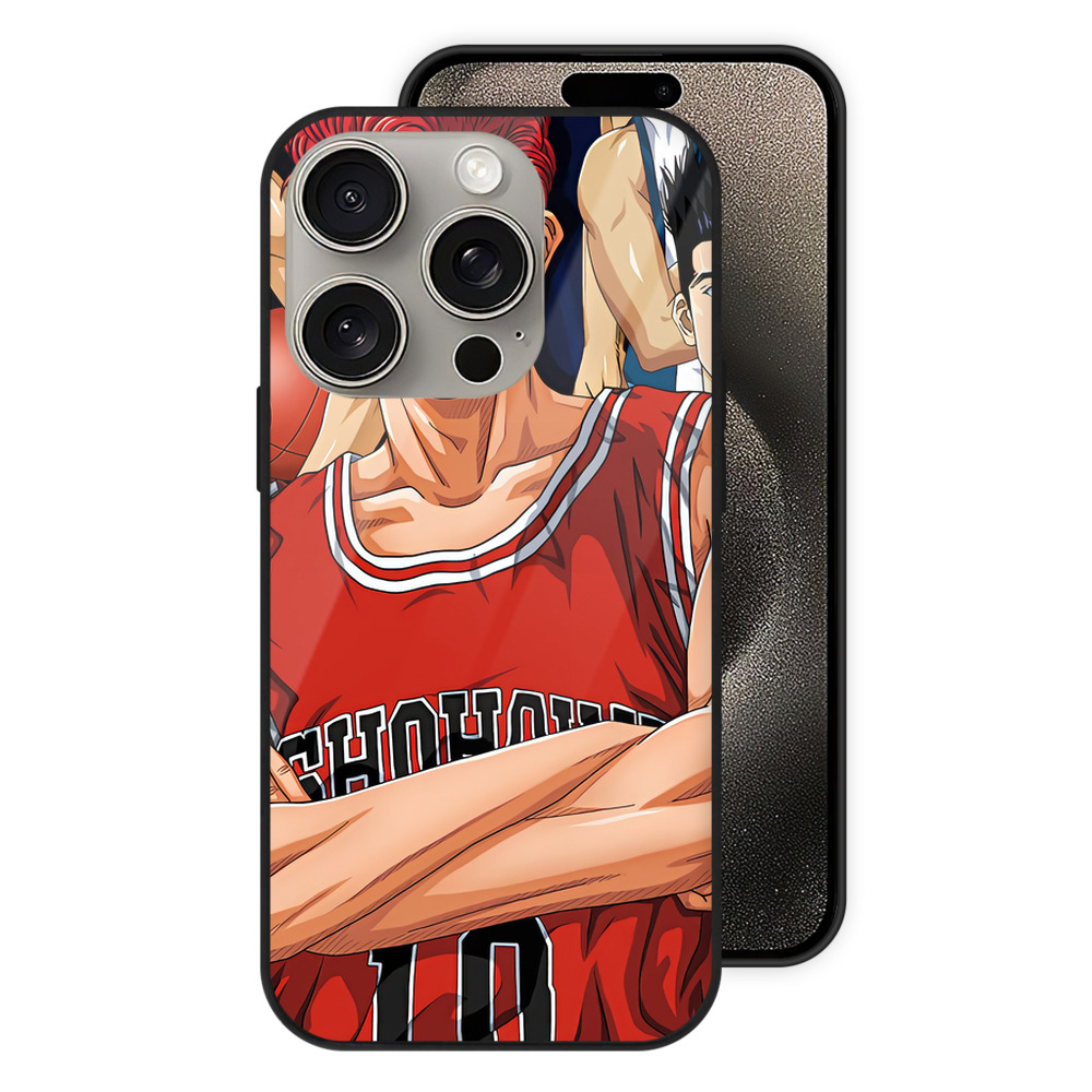 SLAM DUNK／スラムダンク 【iPhone15Pro対応】スマホケース 耐衝撃＆黄変防止 背面ガラス