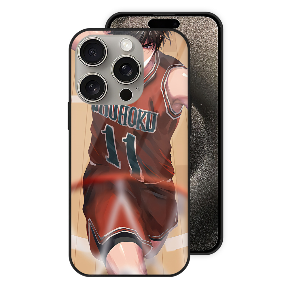SLAM DUNK／スラムダンク 【iPhone15Pro対応】スマホケース 耐衝撃＆黄変防止 背面ガラス