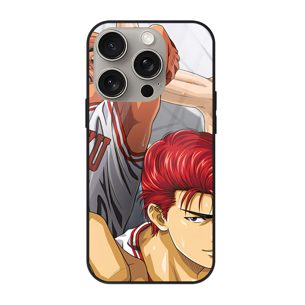 （画像用） SLAM DUNK／スラムダンク 【iPhone15Pro対応】スマホケース 耐衝撃＆黄変防止 背面ガラス