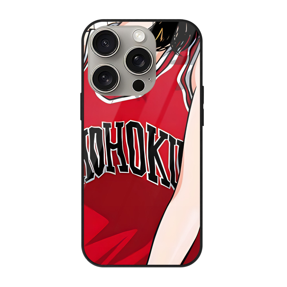 SLAM DUNK／スラムダンク 【iPhone15Pro対応】スマホケース 耐衝撃＆黄変防止 背面ガラス