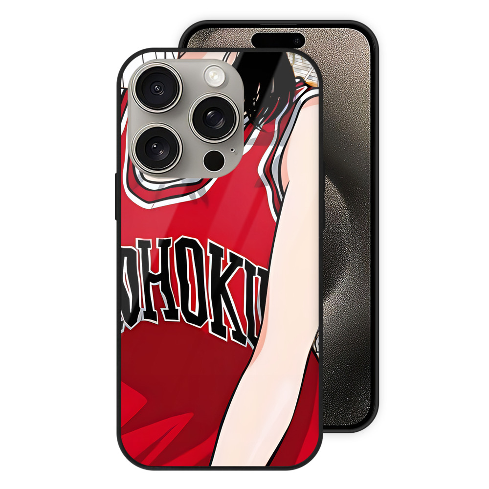 SLAM DUNK／スラムダンク 【iPhone15Pro対応】スマホケース 耐衝撃＆黄変防止 背面ガラス
