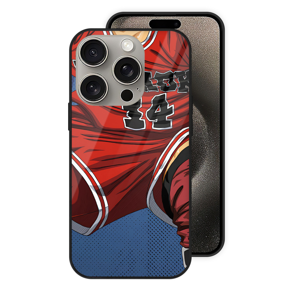 SLAM DUNK／スラムダンク 【iPhone15Pro対応】スマホケース 耐衝撃＆黄変防止 背面ガラス