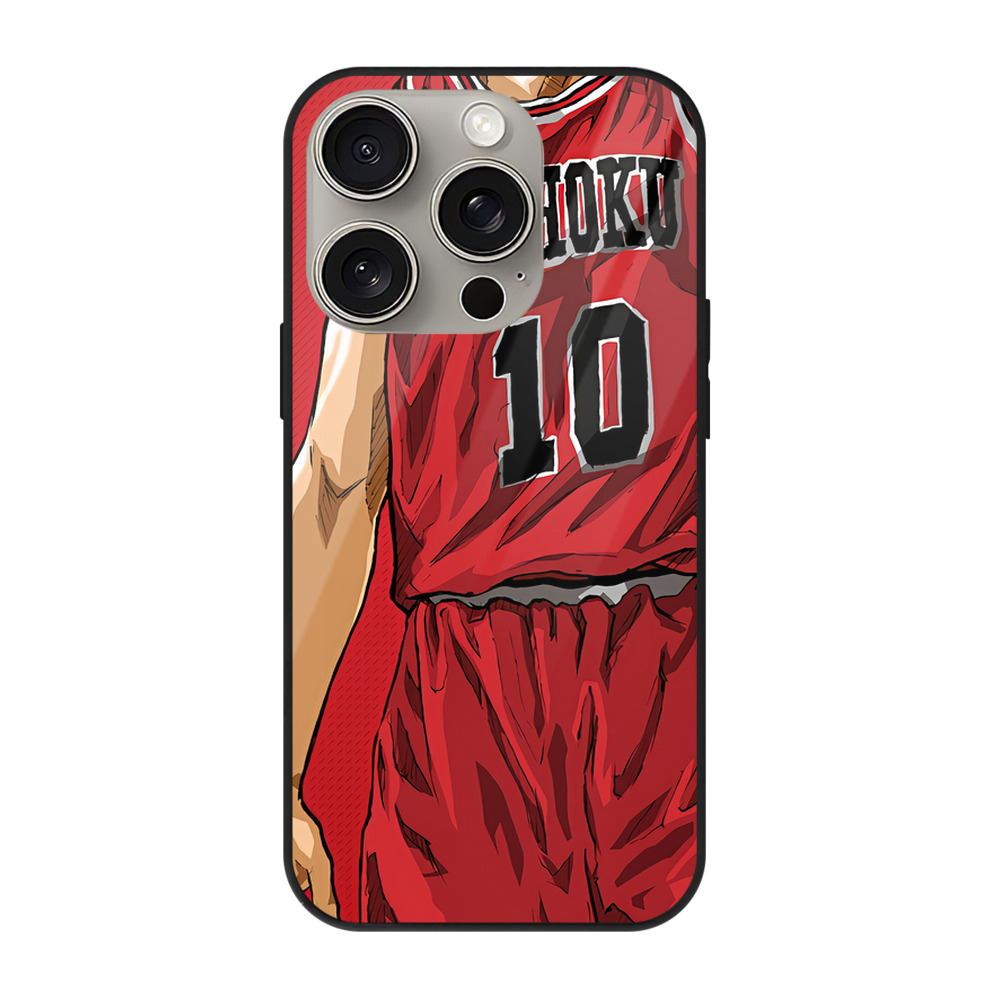 （画像用） SLAM DUNK／スラムダンク 【iPhone15Pro対応】スマホケース 耐衝撃＆黄変防止 背面ガラス