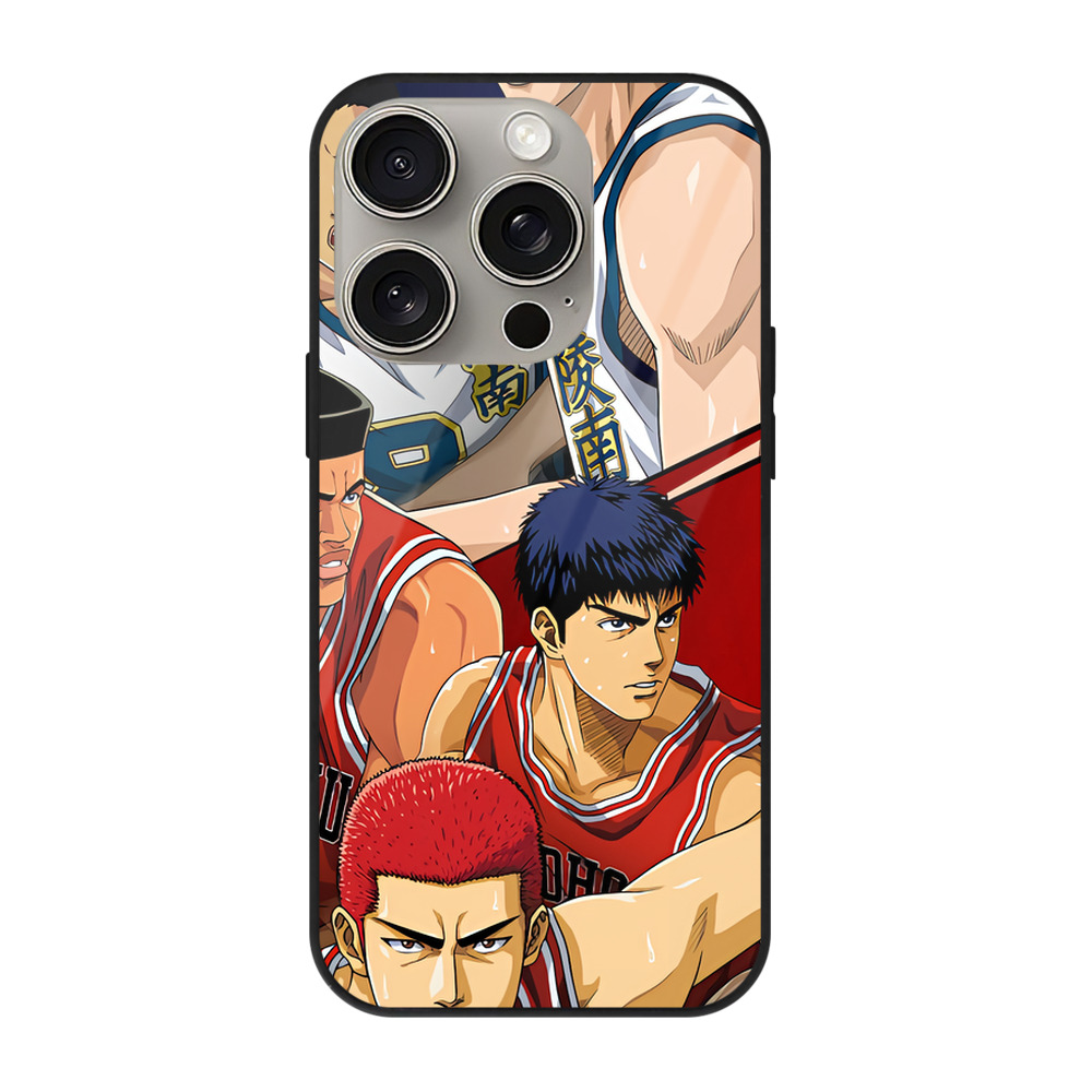 SLAM DUNK／スラムダンク 【iPhone15Pro対応】スマホケース 耐衝撃＆黄変防止 背面ガラス