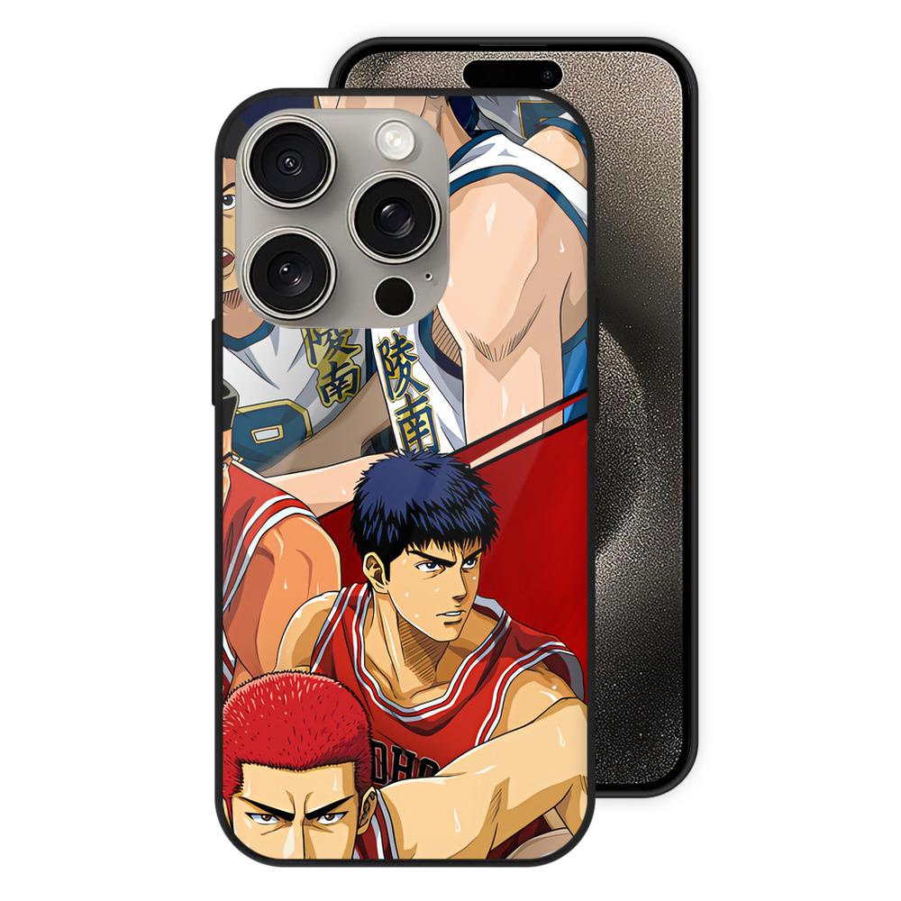 SLAM DUNK／スラムダンク 【iPhone15Pro対応】スマホケース 耐衝撃＆黄変防止 背面ガラス