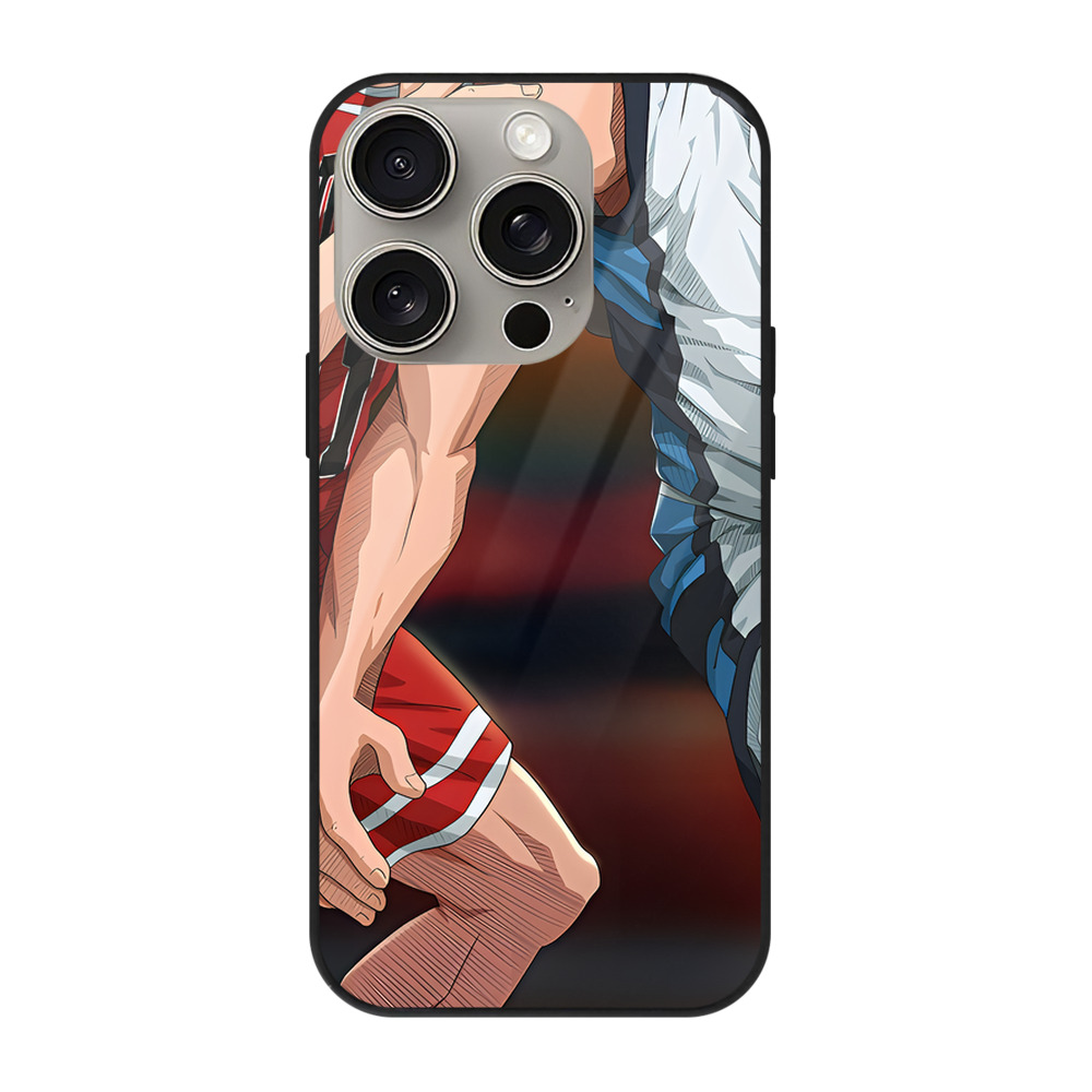 SLAM DUNK／スラムダンク 【iPhone15Pro対応】スマホケース 耐衝撃＆黄変防止 背面ガラス