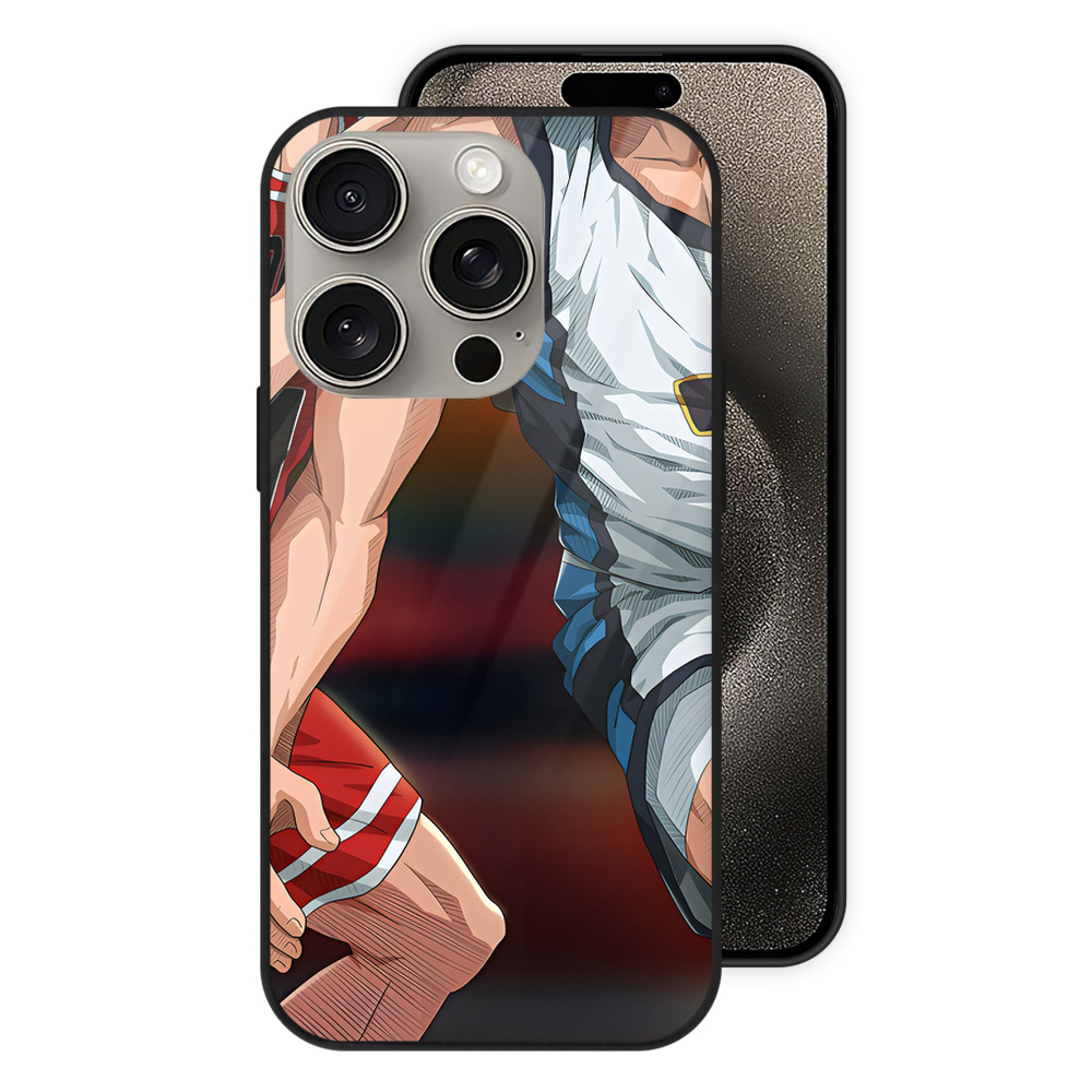 SLAM DUNK／スラムダンク 【iPhone15Pro対応】スマホケース 耐衝撃＆黄変防止 背面ガラス