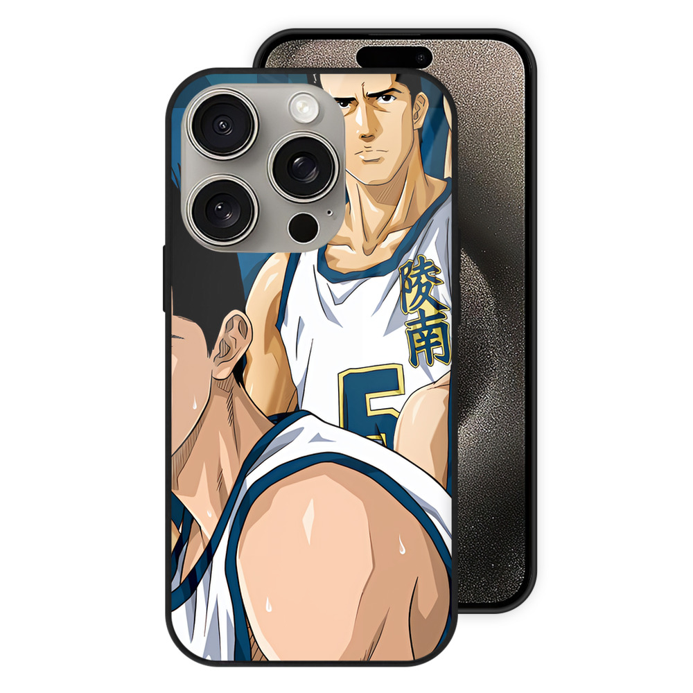 SLAM DUNK／スラムダンク 【iPhone15Pro対応】スマホケース 耐衝撃＆黄変防止 背面ガラス