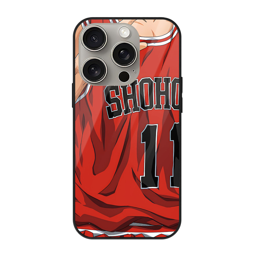 SLAM DUNK／スラムダンク 【iPhone15Pro対応】スマホケース 耐衝撃＆黄変防止 背面ガラス