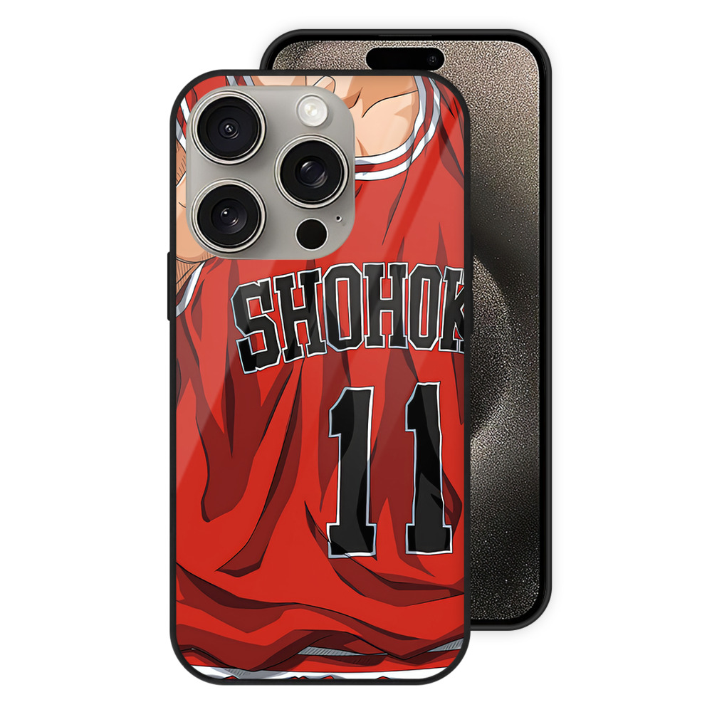 SLAM DUNK／スラムダンク 【iPhone15Pro対応】スマホケース 耐衝撃＆黄変防止 背面ガラス