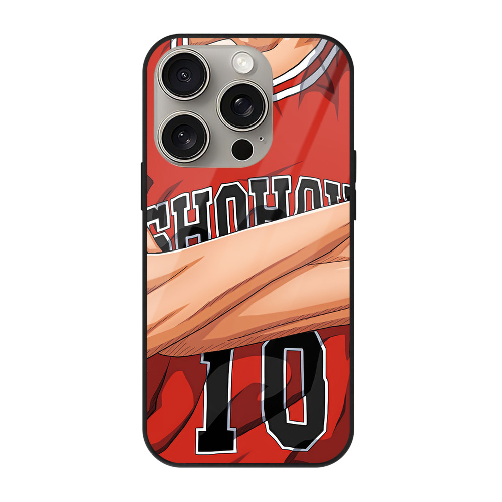 SLAM DUNK／スラムダンク 【iPhone15Pro対応】スマホケース 耐衝撃＆黄変防止 背面ガラス