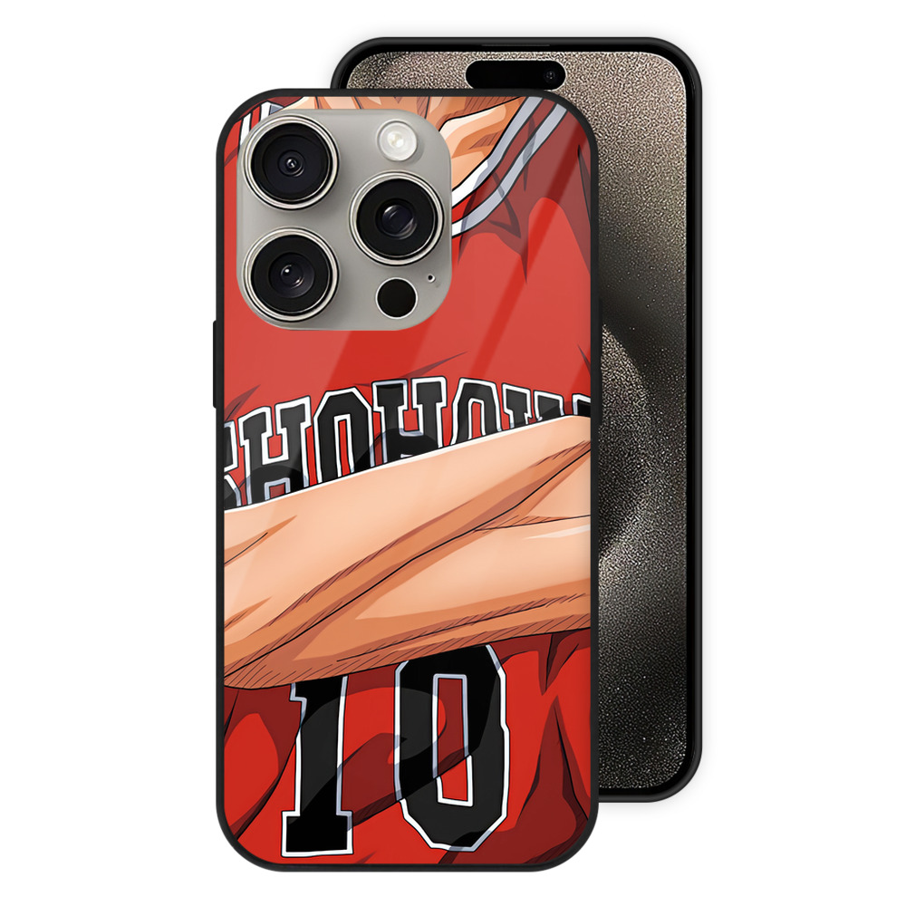 SLAM DUNK／スラムダンク 【iPhone15Pro対応】スマホケース 耐衝撃＆黄変防止 背面ガラス