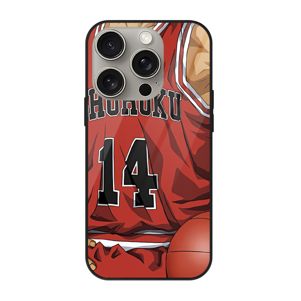（画像用） SLAM DUNK／スラムダンク 【iPhone15Pro対応】スマホケース 耐衝撃＆黄変防止 背面ガラス