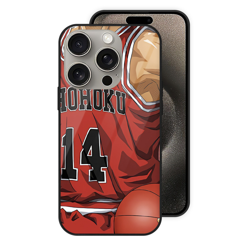 （画像用） SLAM DUNK／スラムダンク 【iPhone15Pro対応】スマホケース 耐衝撃＆黄変防止 背面ガラス