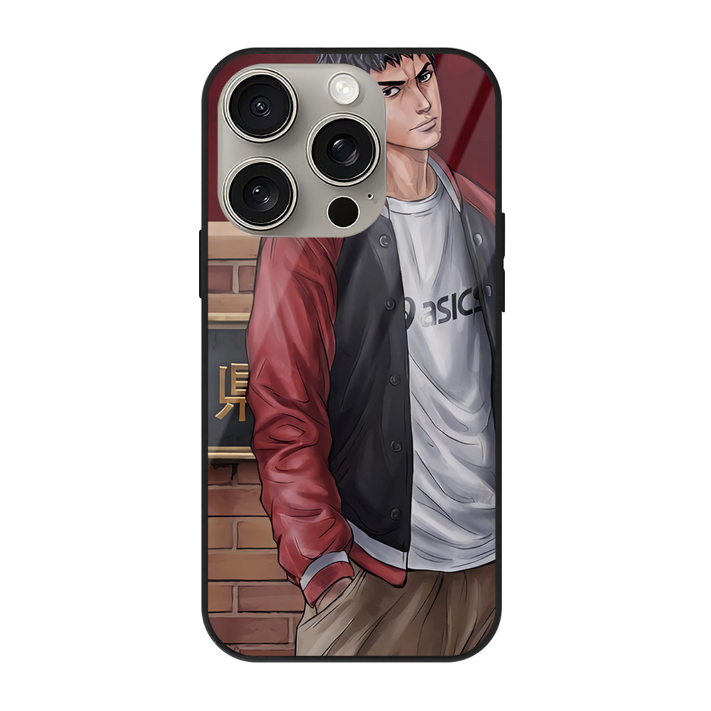 SLAM DUNK／スラムダンク 【iPhone15Pro対応】スマホケース 耐衝撃＆黄変防止 背面ガラス