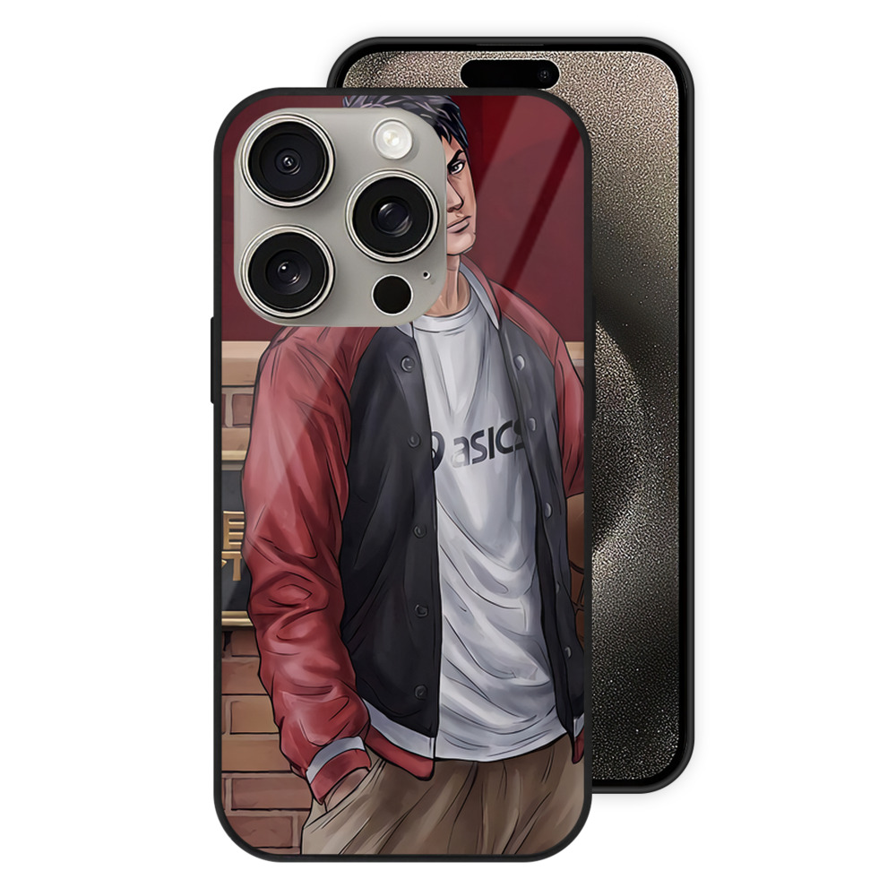 SLAM DUNK／スラムダンク 【iPhone15Pro対応】スマホケース 耐衝撃＆黄変防止 背面ガラス