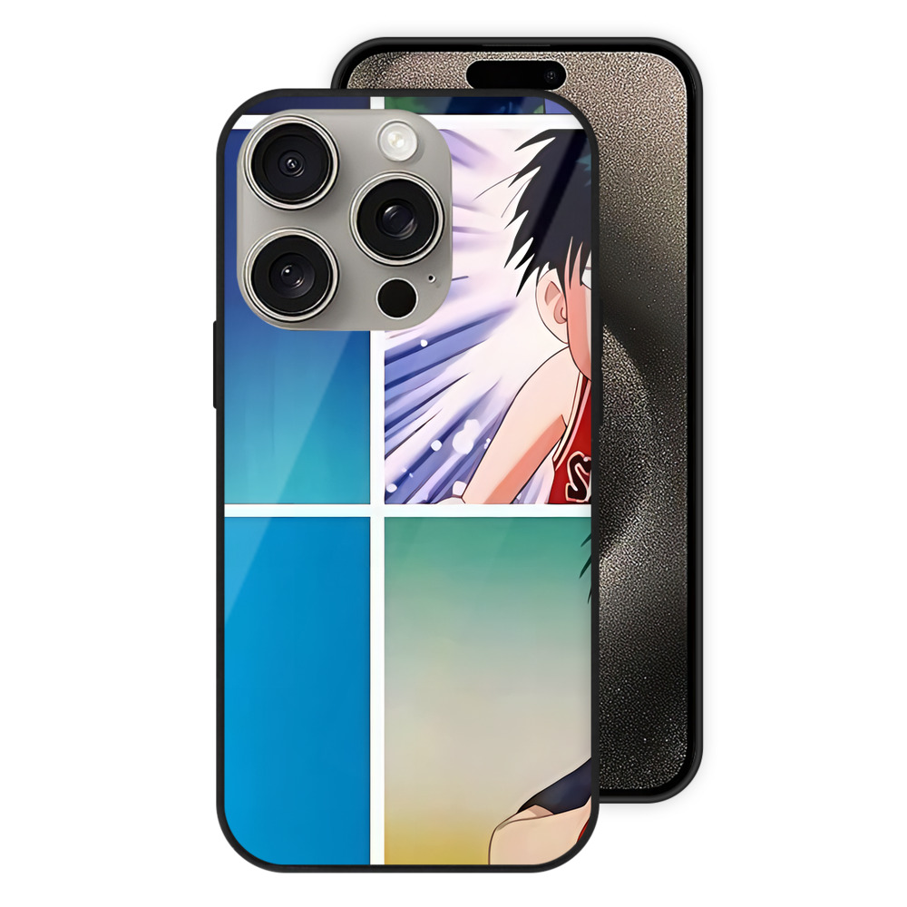 （画像用） SLAM DUNK／スラムダンク 【iPhone15Pro対応】スマホケース 耐衝撃＆黄変防止 背面ガラス