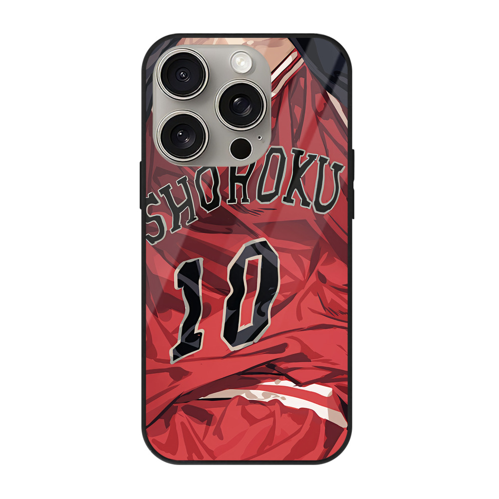 SLAM DUNK／スラムダンク 【iPhone15Pro対応】スマホケース 耐衝撃＆黄変防止 背面ガラス