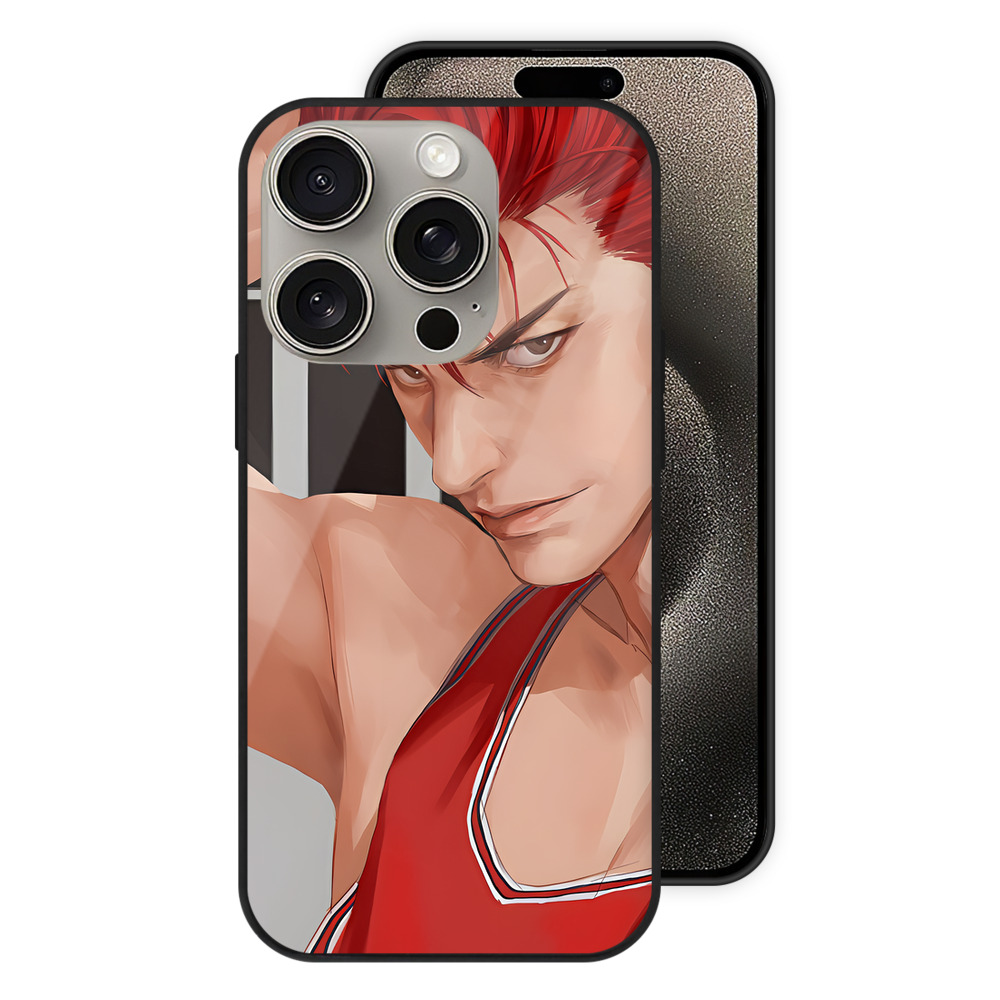 SLAM DUNK／スラムダンク 【iPhone15Pro対応】スマホケース 耐衝撃＆黄変防止 背面ガラス
