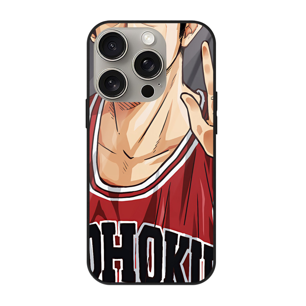 SLAM DUNK／スラムダンク 【iPhone15Pro対応】スマホケース 耐衝撃＆黄変防止 背面ガラス