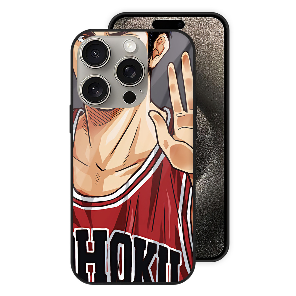 SLAM DUNK／スラムダンク 【iPhone15Pro対応】スマホケース 耐衝撃＆黄変防止 背面ガラス