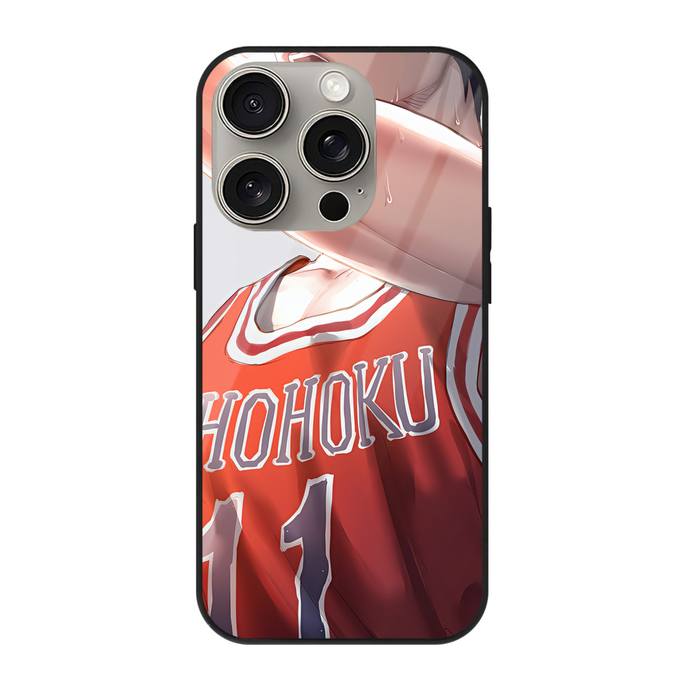 SLAM DUNK／スラムダンク 【iPhone15Pro対応】スマホケース 耐衝撃＆黄変防止 背面ガラス