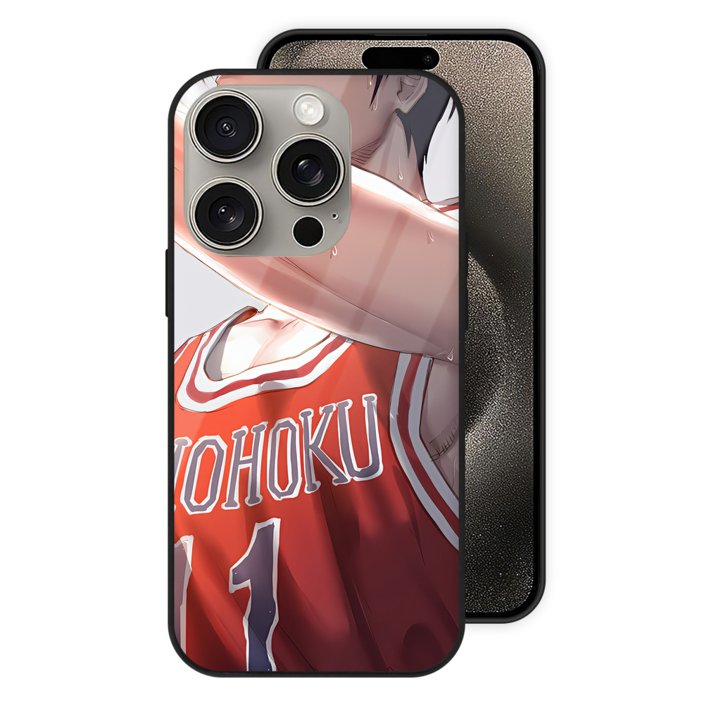 SLAM DUNK／スラムダンク 【iPhone15Pro対応】スマホケース 耐衝撃＆黄変防止 背面ガラス