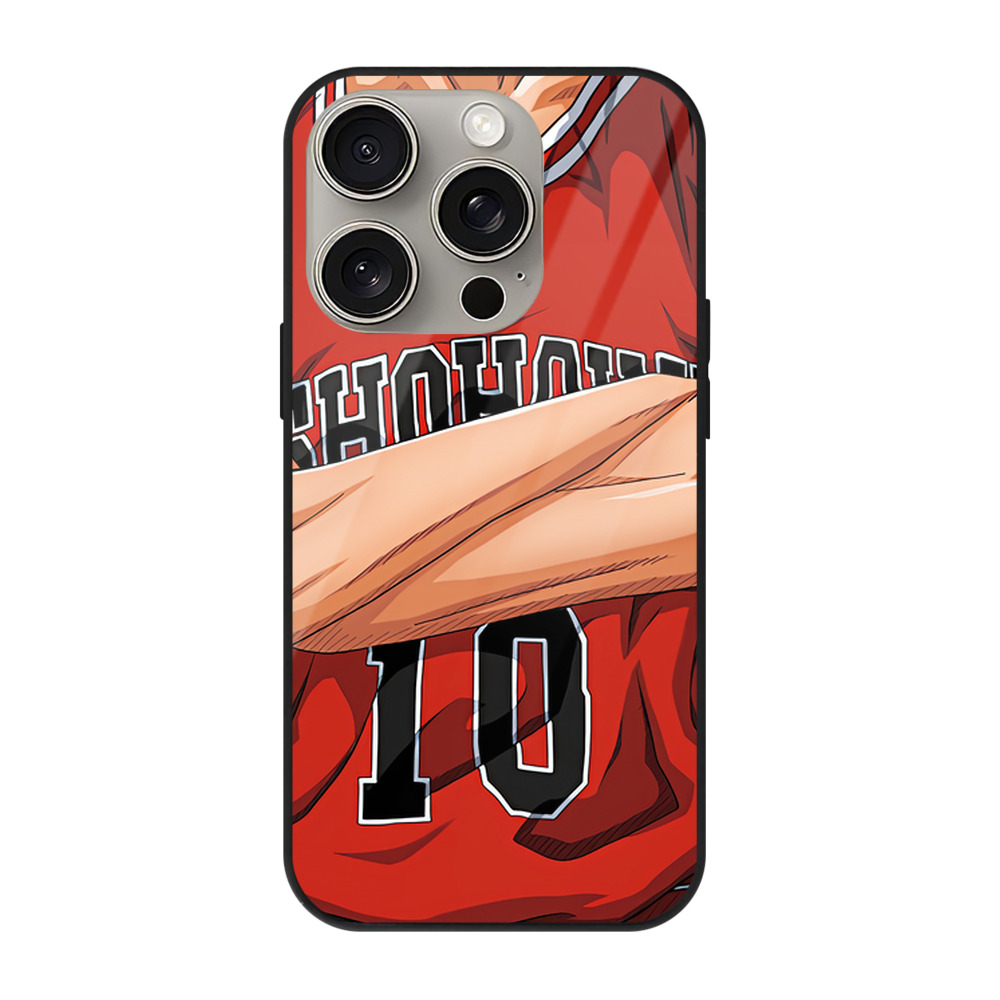 SLAM DUNK／スラムダンク 【iPhone15Pro対応】スマホケース 耐衝撃＆黄変防止 背面ガラス