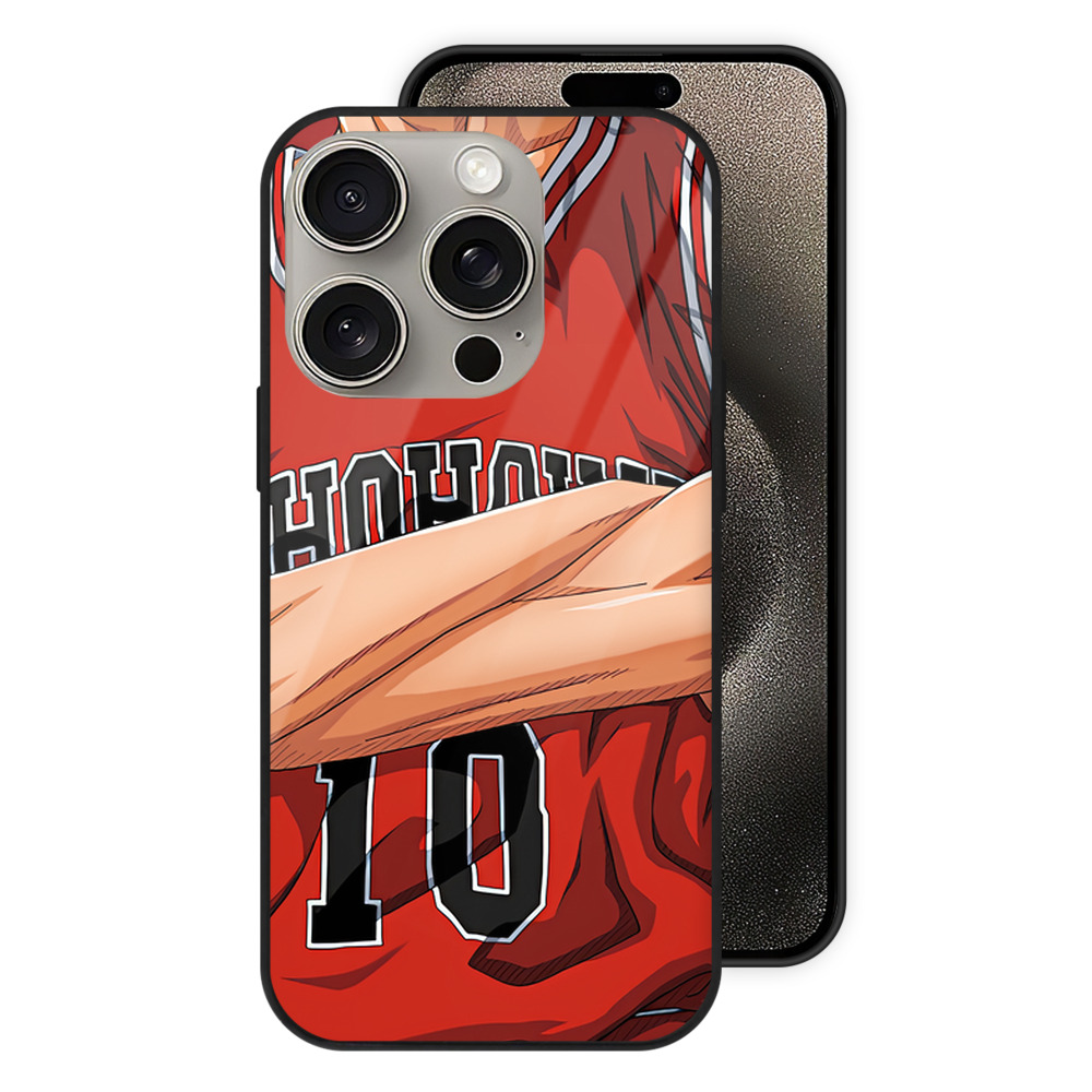 SLAM DUNK／スラムダンク 【iPhone15Pro対応】スマホケース 耐衝撃＆黄変防止 背面ガラス