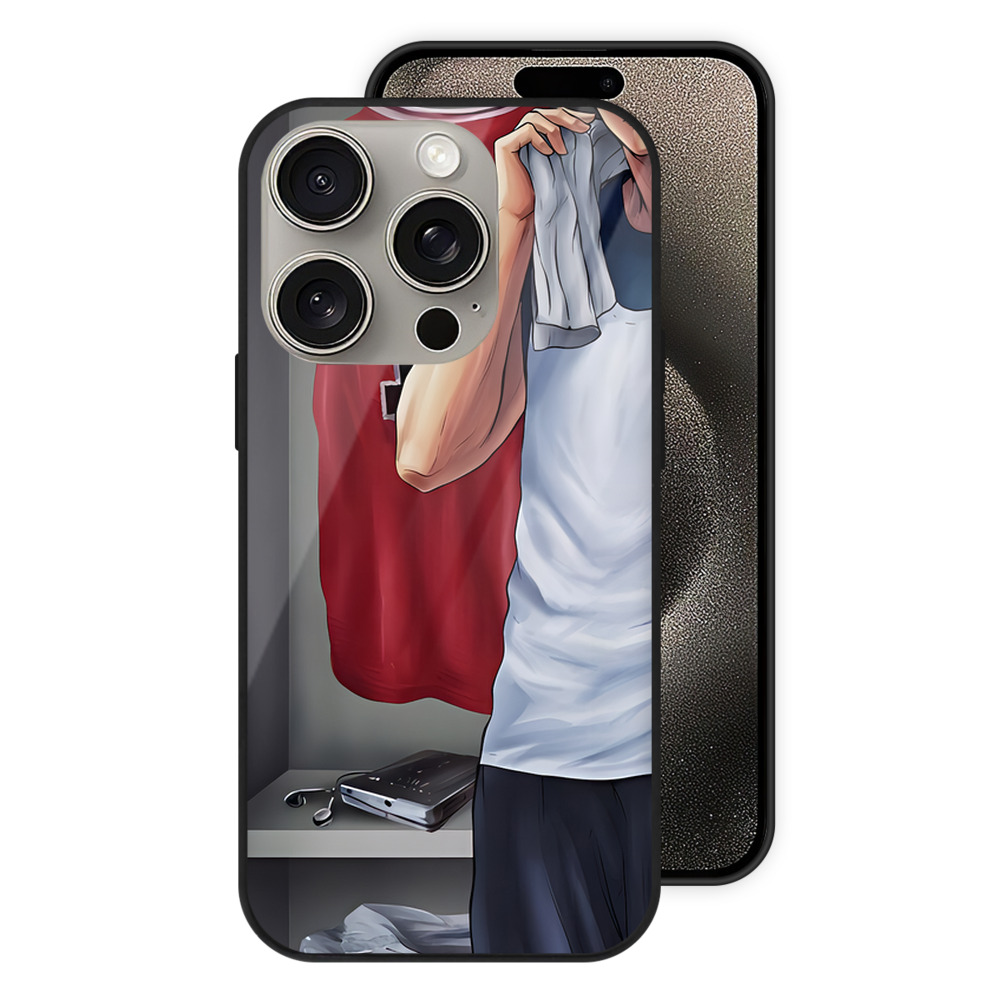 SLAM DUNK／スラムダンク 【iPhone15Pro対応】スマホケース 耐衝撃＆黄変防止 背面ガラス