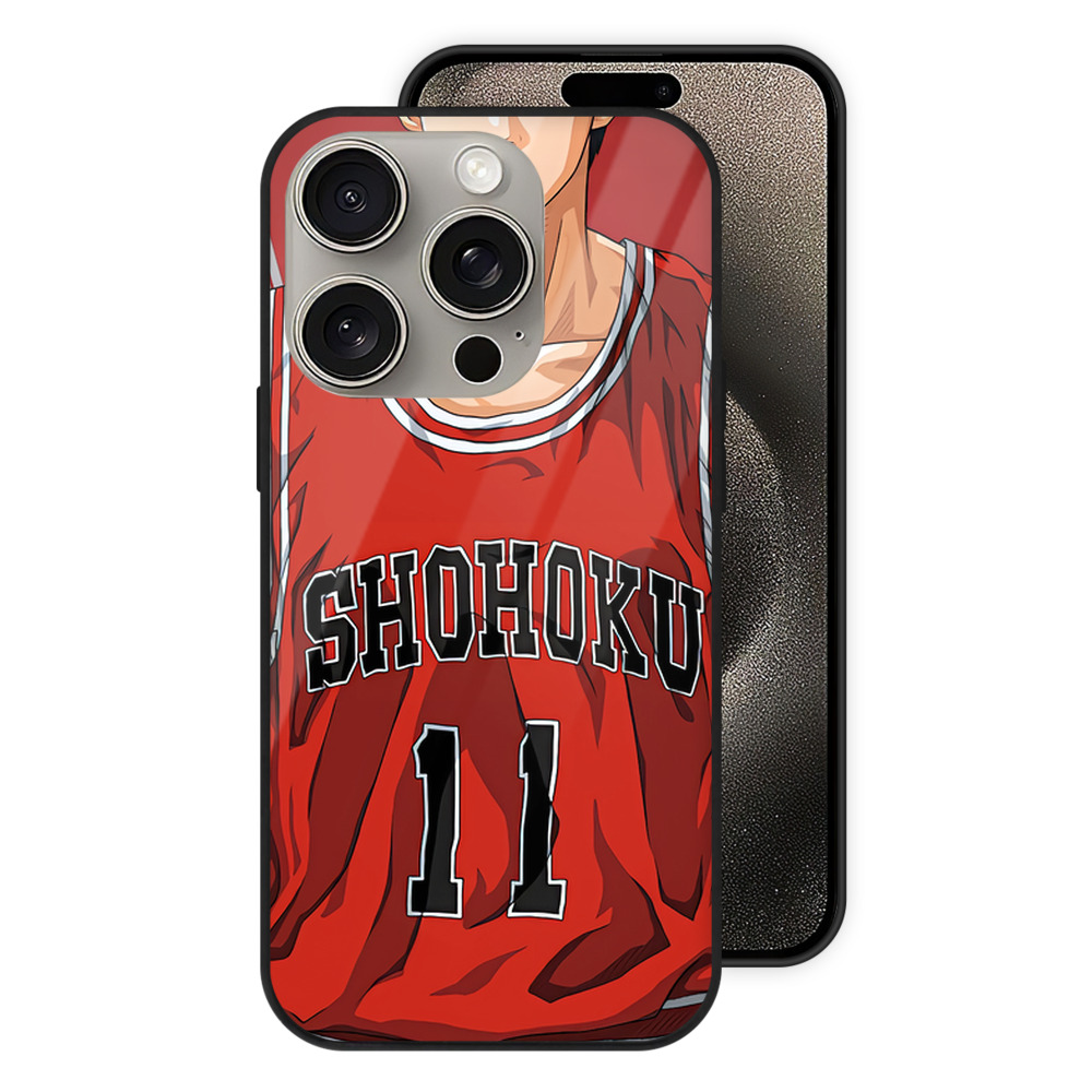 SLAM DUNK／スラムダンク 【iPhone15Pro対応】スマホケース 耐衝撃＆黄変防止 背面ガラス