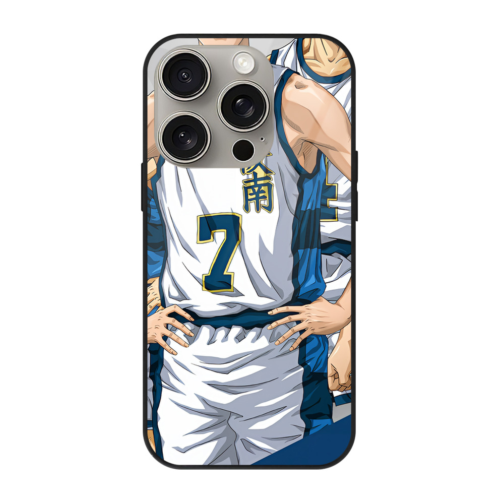 SLAM DUNK／スラムダンク 【iPhone15Pro対応】スマホケース 耐衝撃＆黄変防止 背面ガラス