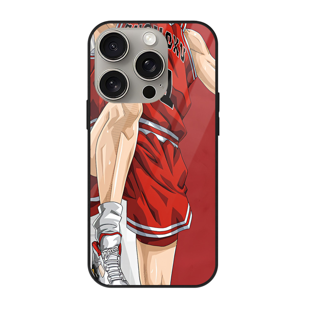 （画像用） SLAM DUNK／スラムダンク 【iPhone15Pro対応】スマホケース 耐衝撃＆黄変防止 背面ガラス