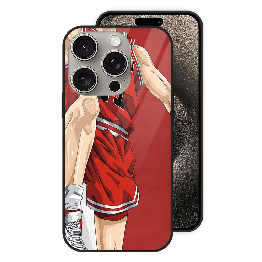 （画像用） SLAM DUNK／スラムダンク 【iPhone15Pro対応】スマホケース 耐衝撃＆黄変防止 背面ガラス
