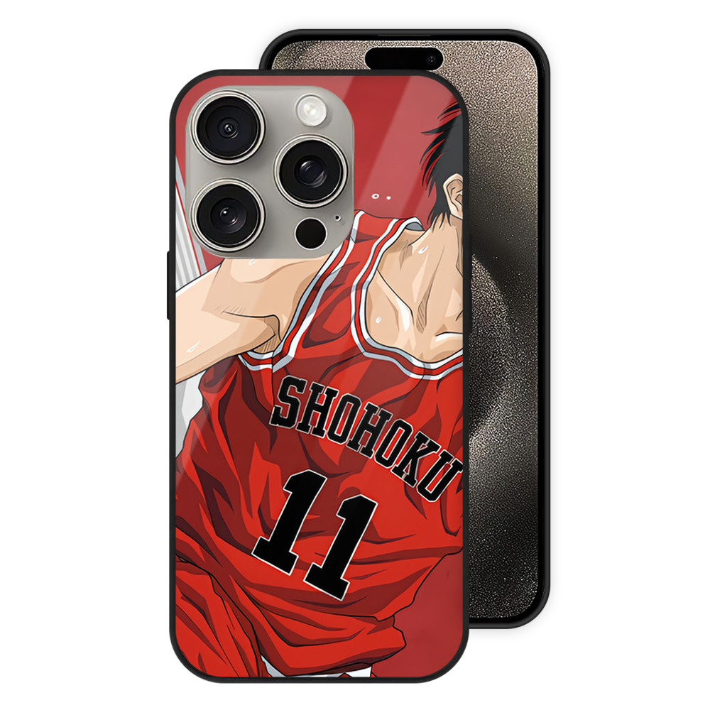 SLAM DUNK／スラムダンク 【iPhone15Pro対応】スマホケース 耐衝撃＆黄変防止 背面ガラス