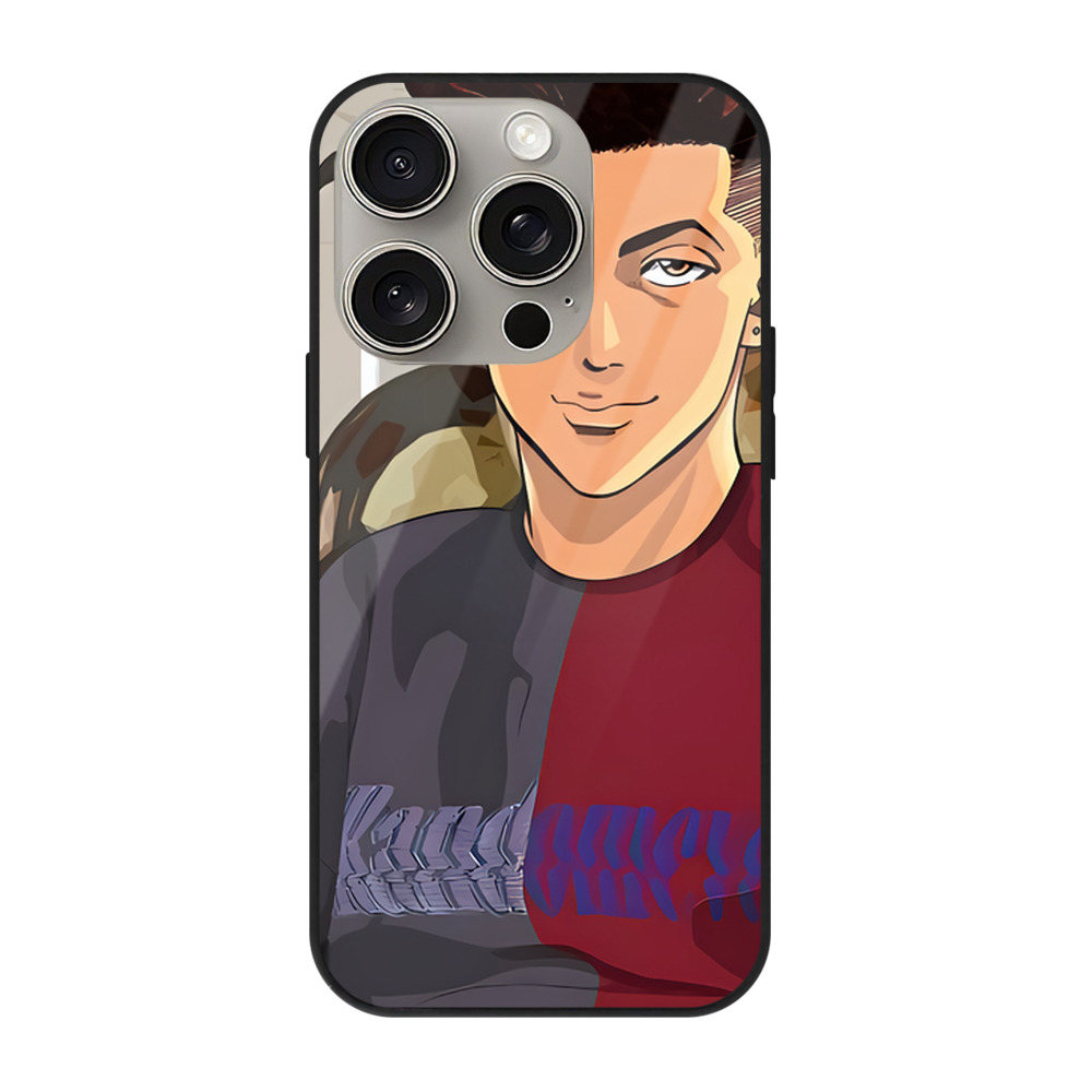 SLAM DUNK／スラムダンク 【iPhone15Pro対応】スマホケース 耐衝撃＆黄変防止 背面ガラス