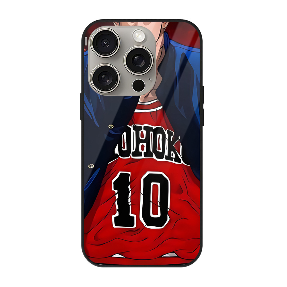SLAM DUNK／スラムダンク 【iPhone15Pro対応】スマホケース 耐衝撃＆黄変防止 背面ガラス
