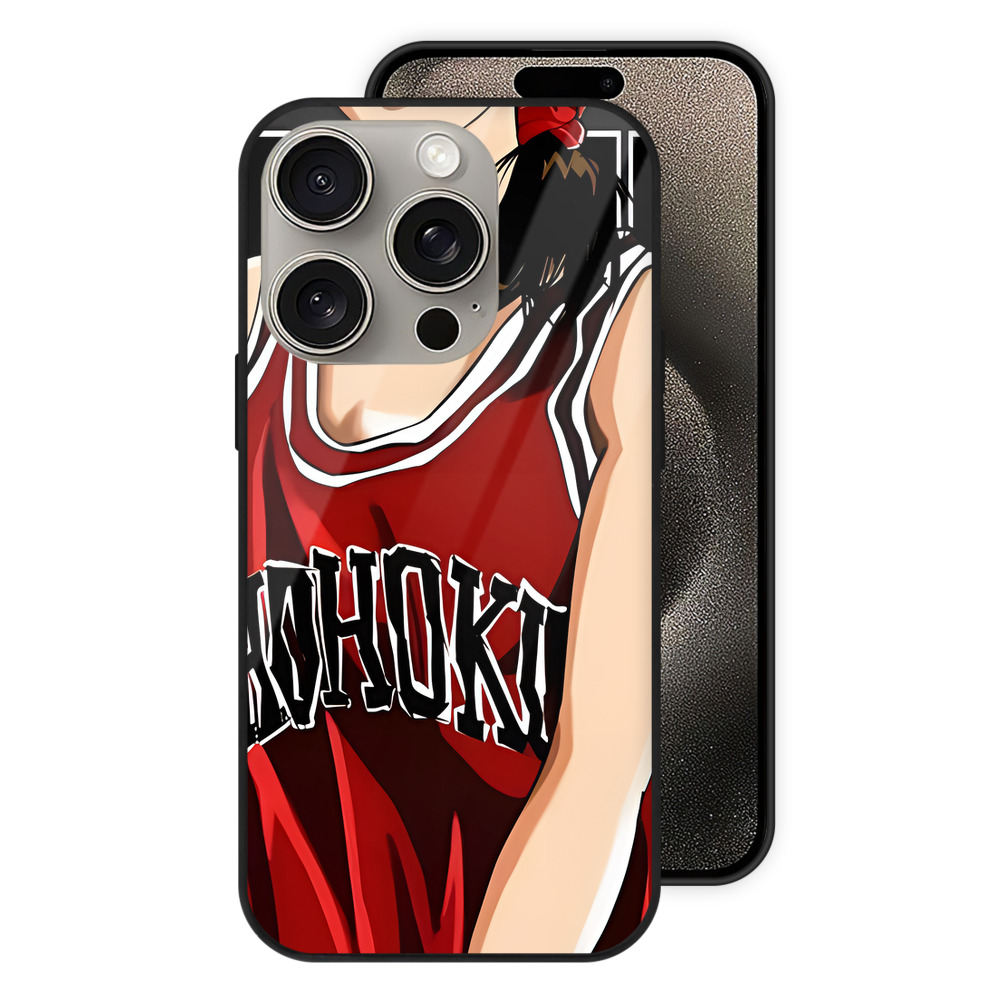 SLAM DUNK／スラムダンク 【iPhone15Pro対応】スマホケース 耐衝撃＆黄変防止 背面ガラス