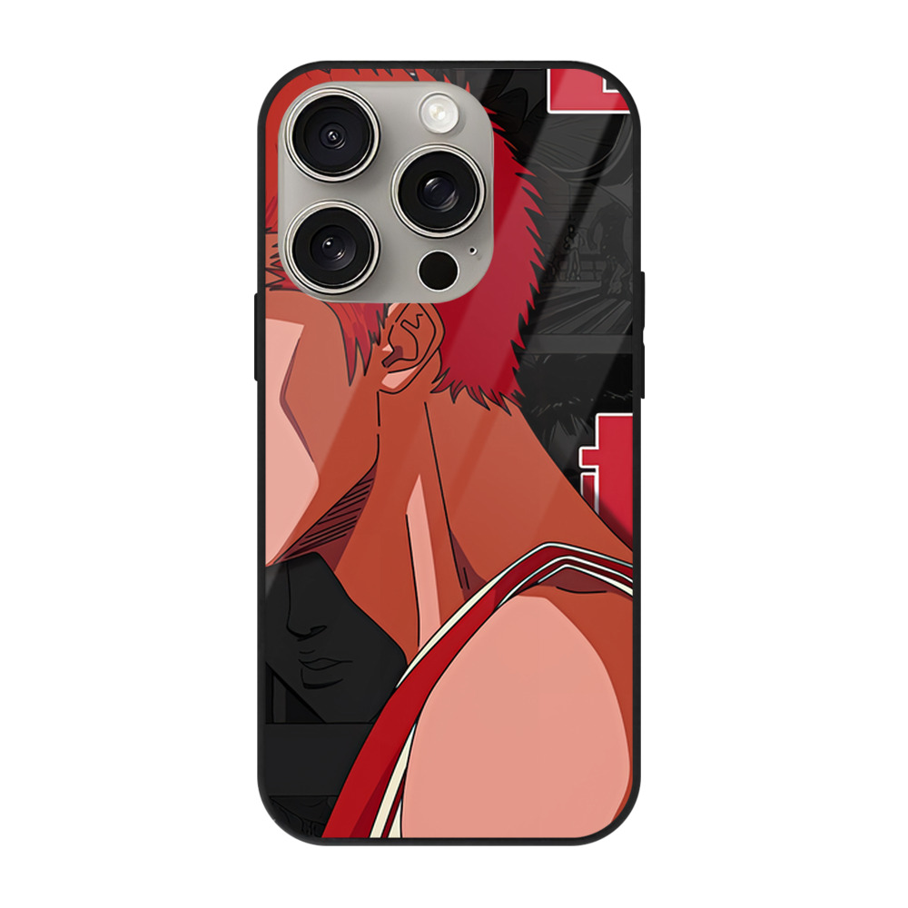 SLAM DUNK／スラムダンク 【iPhone15Pro対応】スマホケース 耐衝撃＆黄変防止 背面ガラス