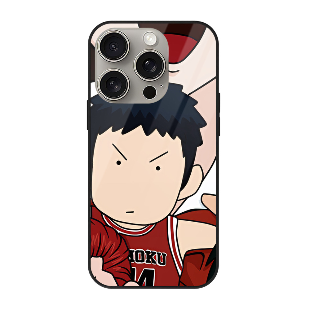 （画像用） SLAM DUNK／スラムダンク 【iPhone15Pro対応】スマホケース 耐衝撃＆黄変防止 背面ガラス