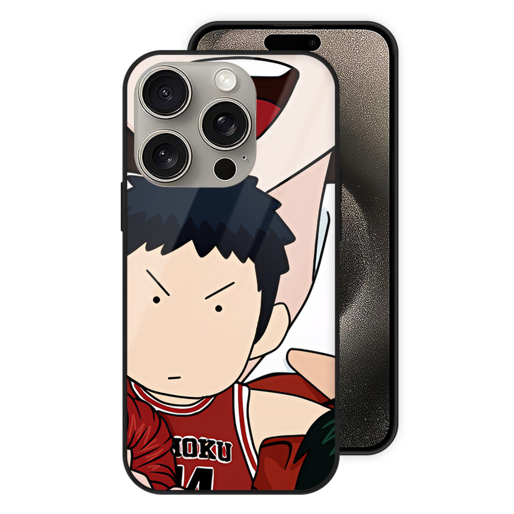（画像用） SLAM DUNK／スラムダンク 【iPhone15Pro対応】スマホケース 耐衝撃＆黄変防止 背面ガラス