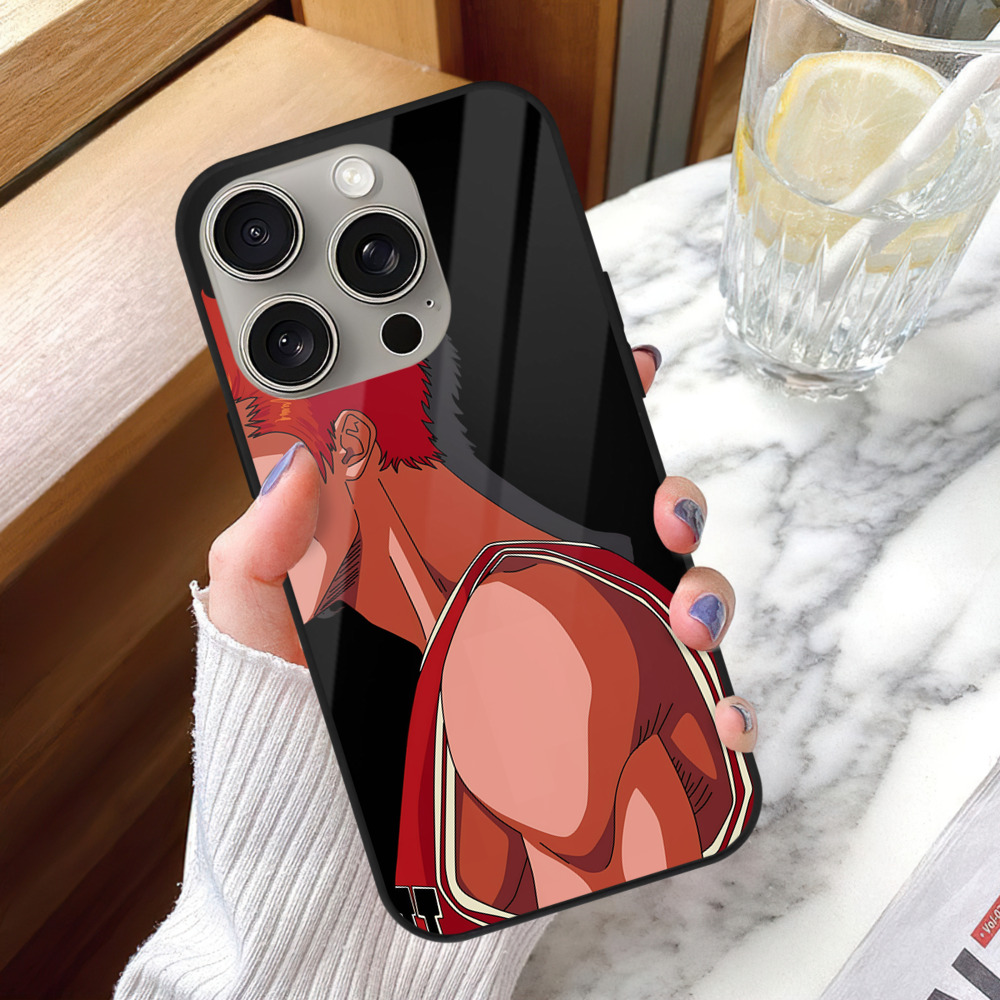 SLAM DUNK／スラムダンク 【iPhone15Pro対応】スマホケース 耐衝撃＆黄変防止 背面ガラス