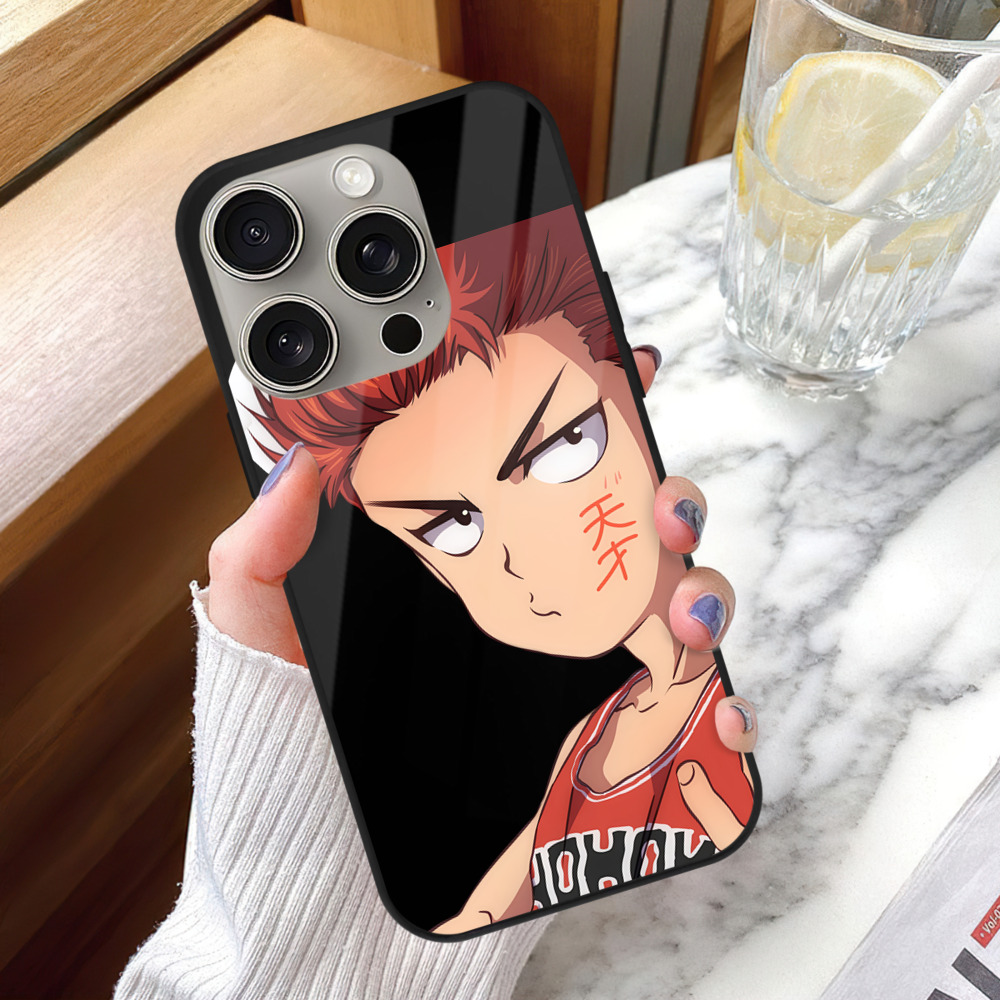SLAM DUNK／スラムダンク 【iPhone15Pro対応】スマホケース 耐衝撃＆黄変防止 背面ガラス